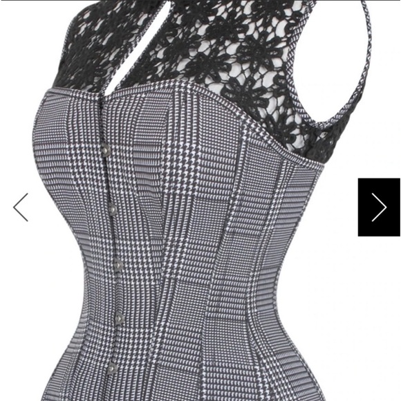 Size 14 Corset Story plaid hound tooth Corset - Picture 3 of 5